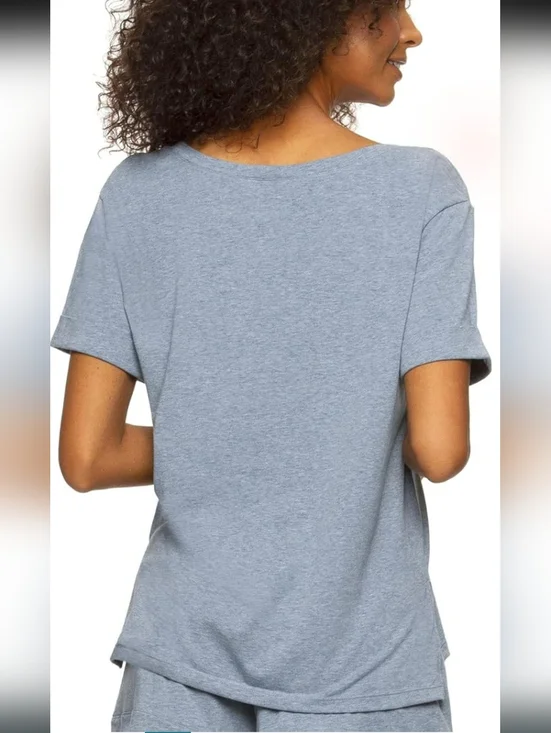 NWT Felina Soft Organic Cotton Lounge Wear Stretch Scoop Neck Tee Size XL - Picture 3 of 10